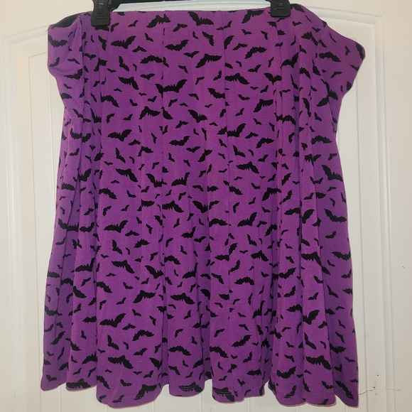 Torrid Purple And Black Bats Skater Skirt Womens Size 3xl - Picture 3 of 5